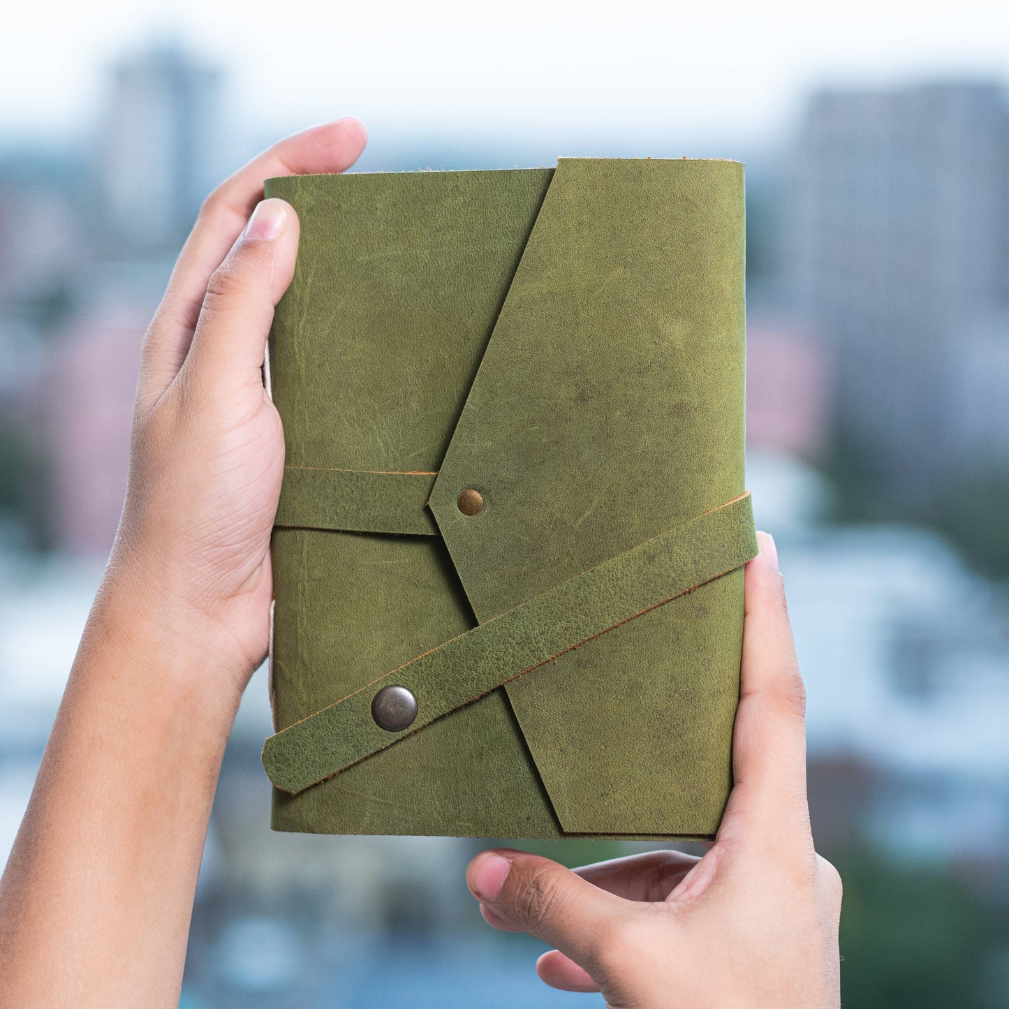 Leather journal diary with Unruled/Ruled page Travel journal: Unlined