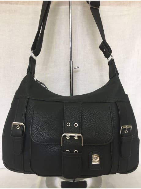Vintage shoulder bag in faux leather