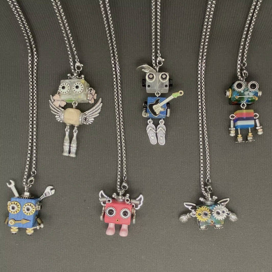 Multiple Styles Handmade Robot Charm Necklace - MIO72911