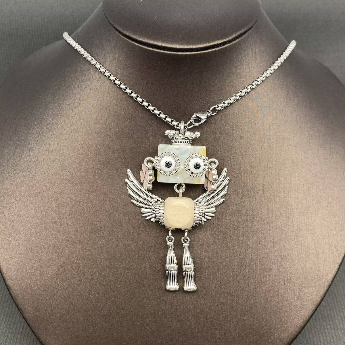 Multiple Styles Handmade Robot Charm Necklace - MIO72911