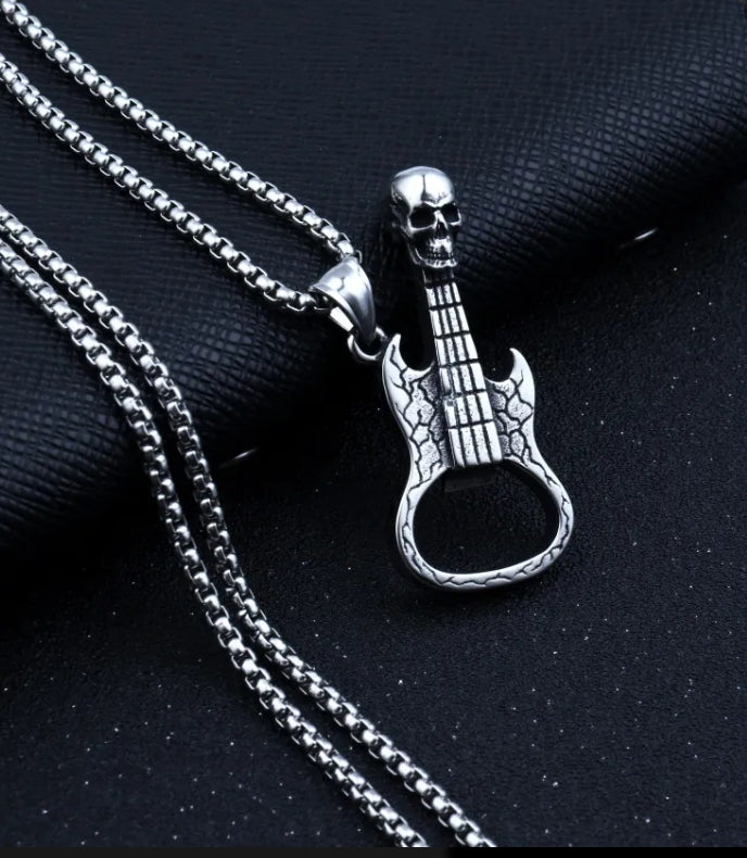 Skull Guitar Pendant