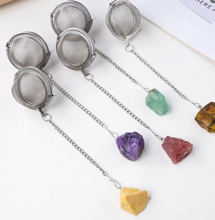 Tea infusers with Natural Crystals