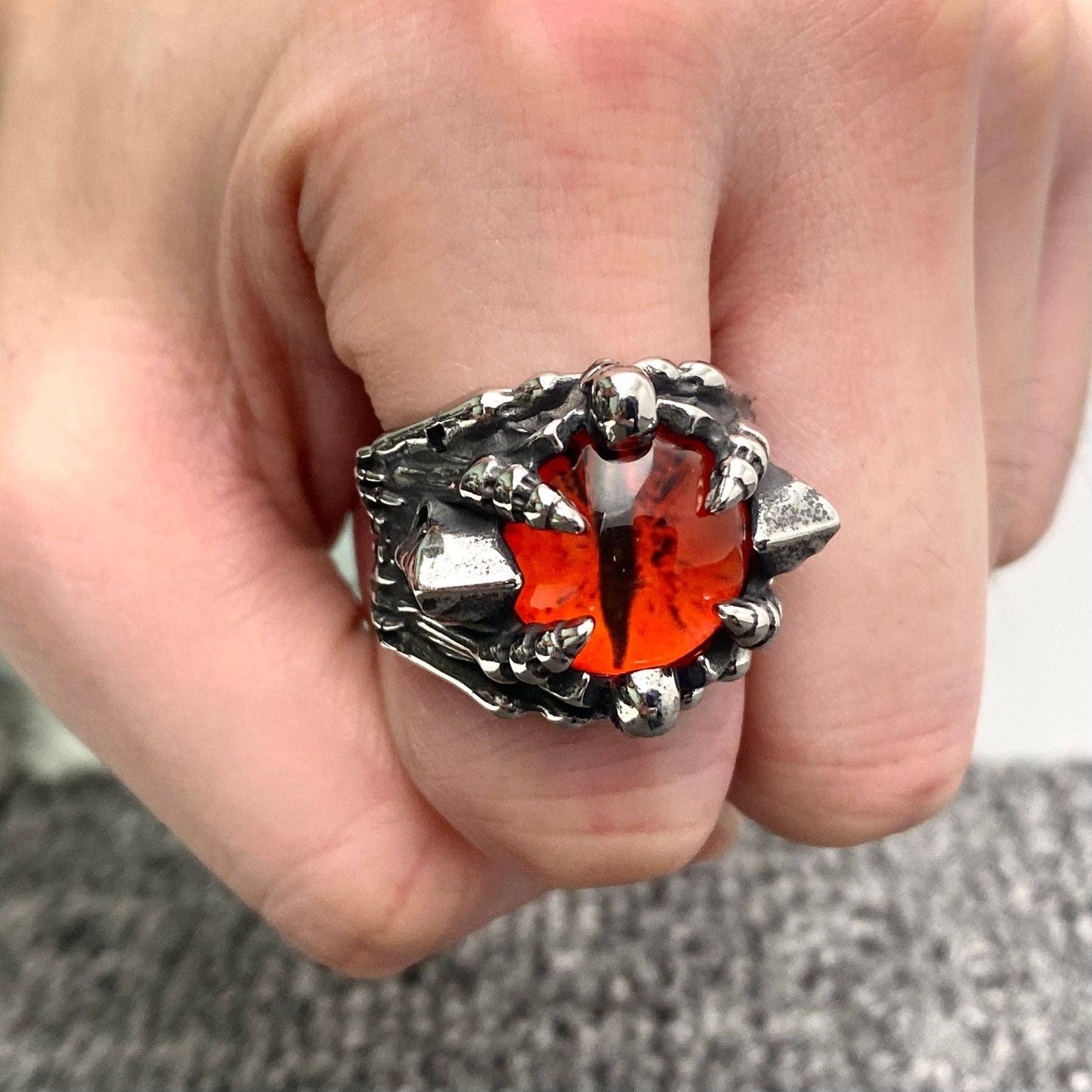 Skull Demon Eyes Stainless Steel Ring - MJ/MR/GT
