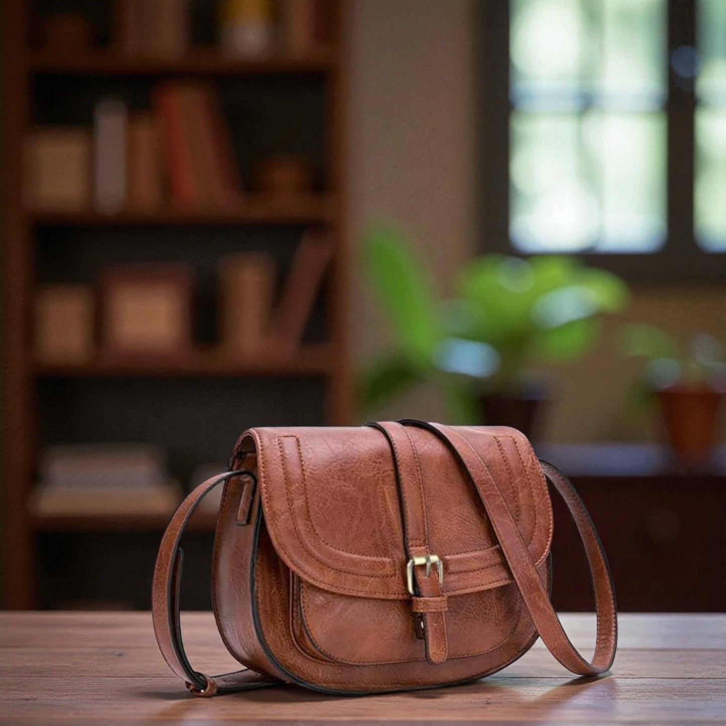 Leather Small Saddle Purse and Boho Cross Body bag