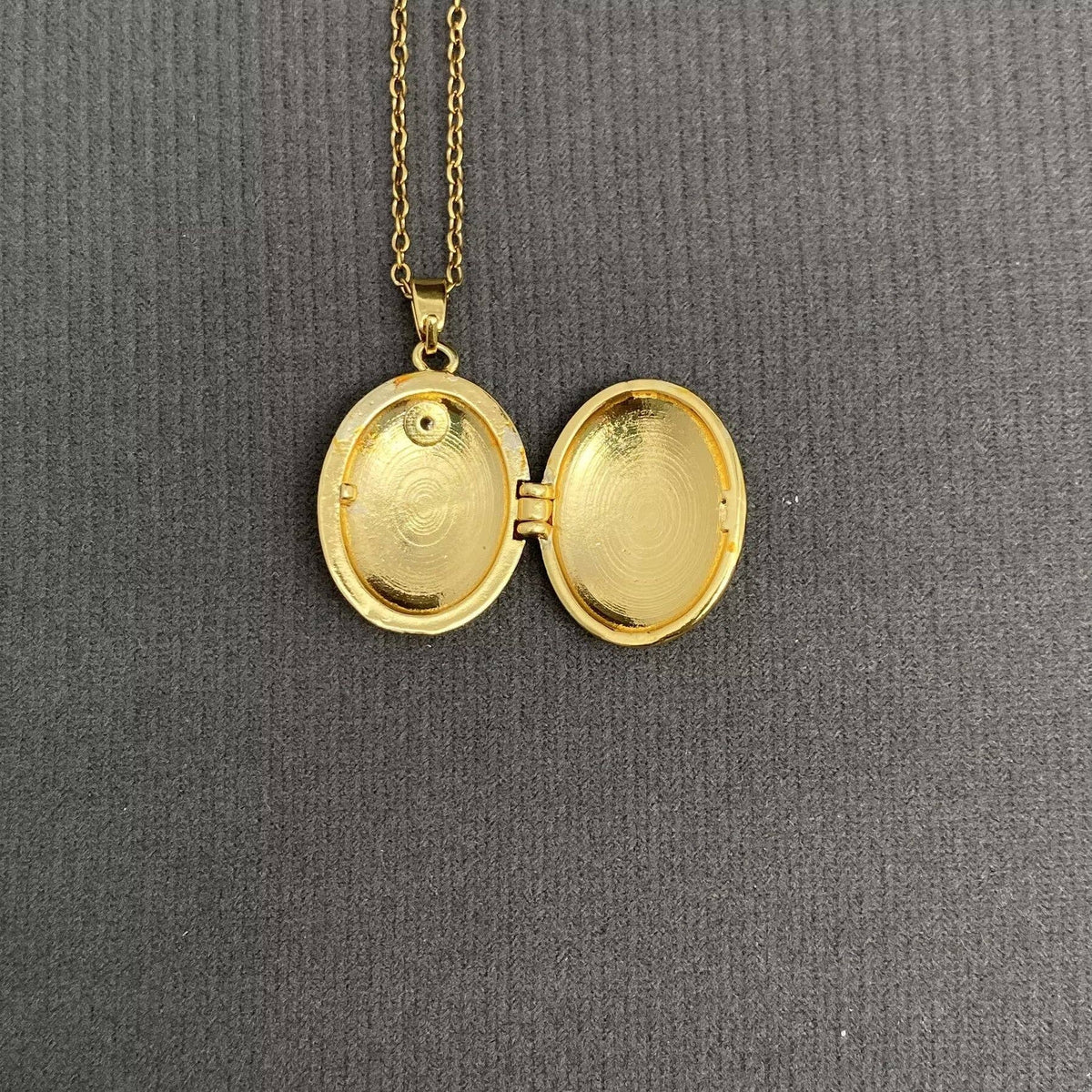 Enamel Swan Locket Charm 18K Gold Plated Necklace