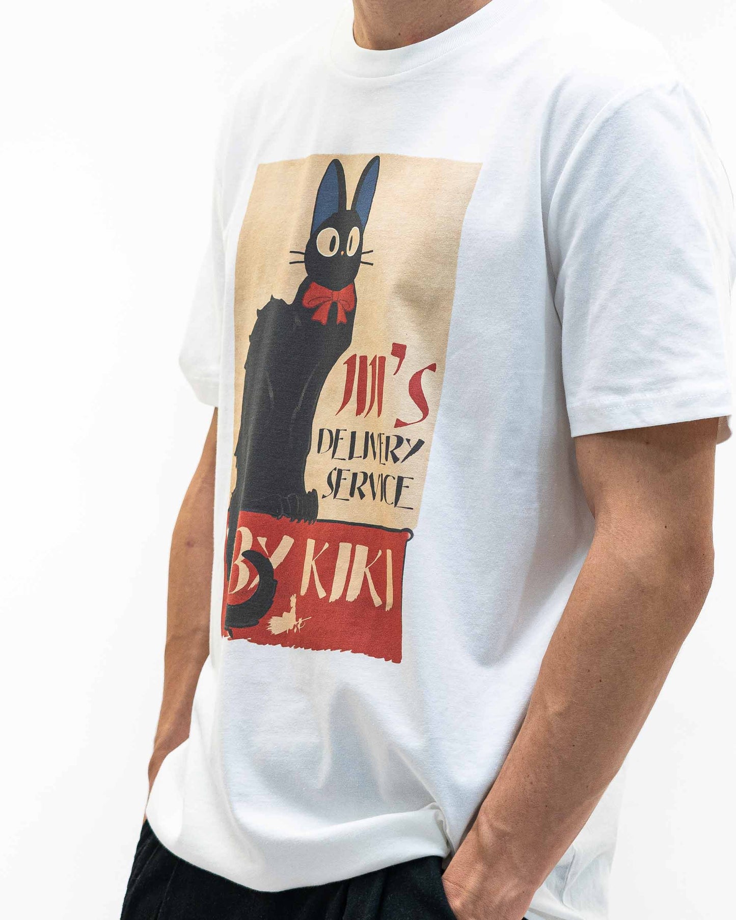 Jiji Tee - Manga Cabaret Ghibli T-Shirt: Off-White / M