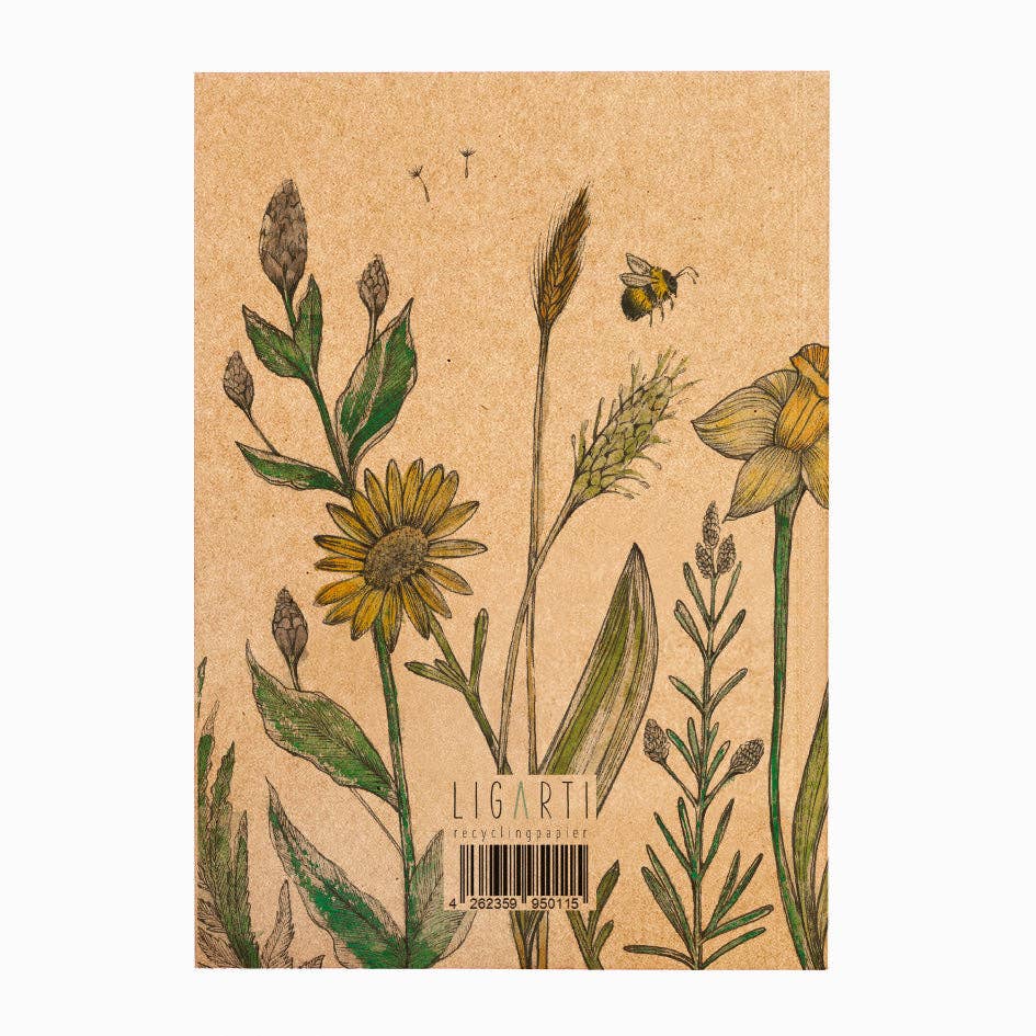 Notebook [recycled paper] - flower meadow: DIN A6