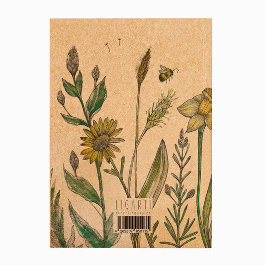 Notebook [recycled paper] - flower meadow: DIN A6