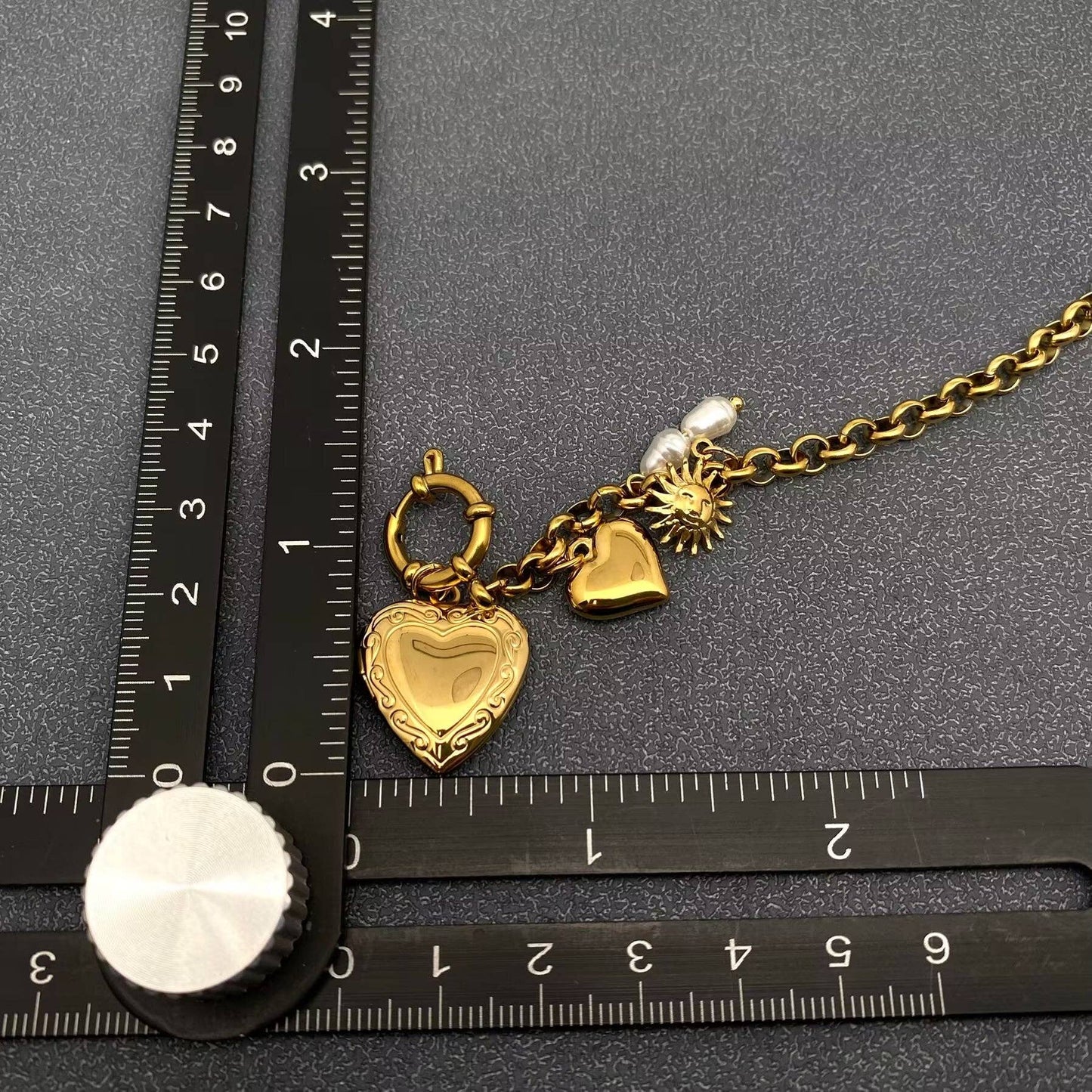 Heart Locket Bracelet 18K Gold Plated S.Steel