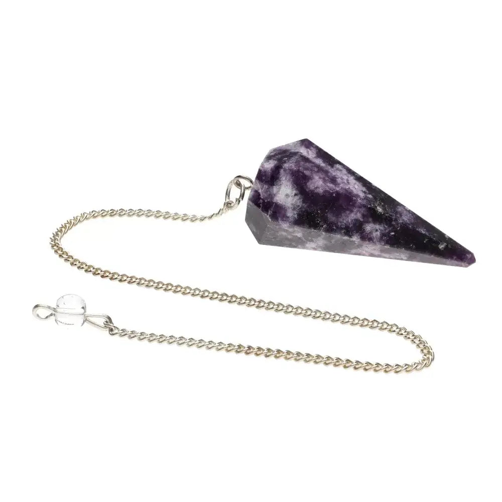 Faceted Lepidolite Mica Pendulum (FAC5)