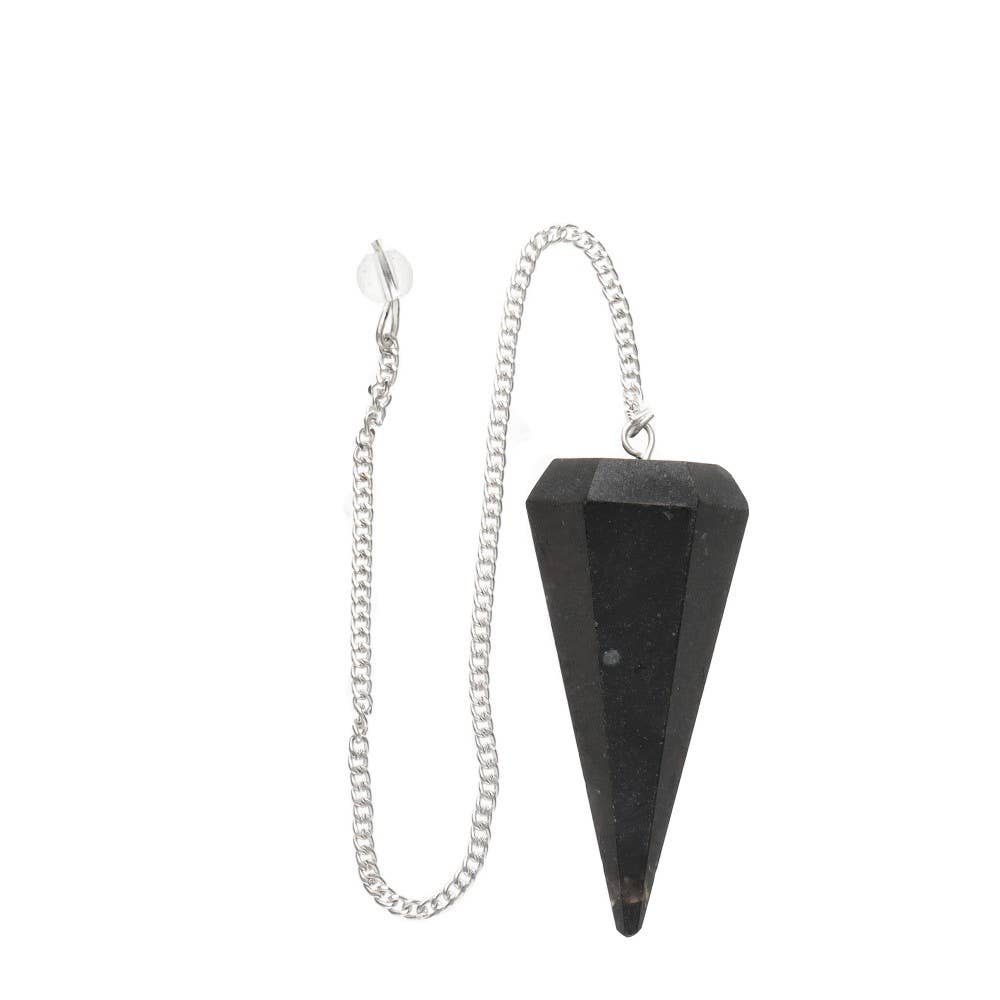 Faceted Black Agate Pendulum (FAC30)
