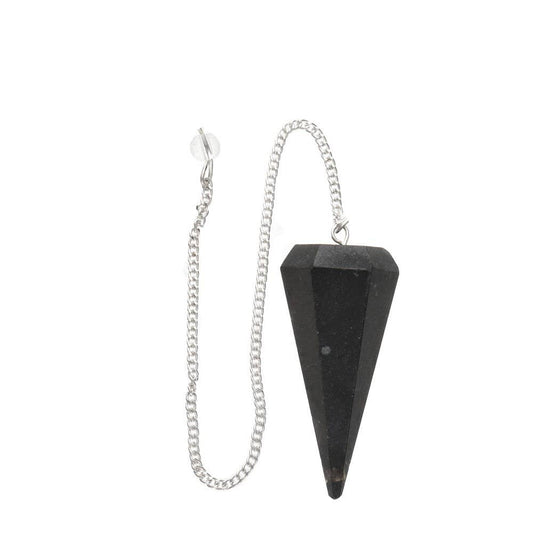 Faceted Black Agate Pendulum (FAC30)