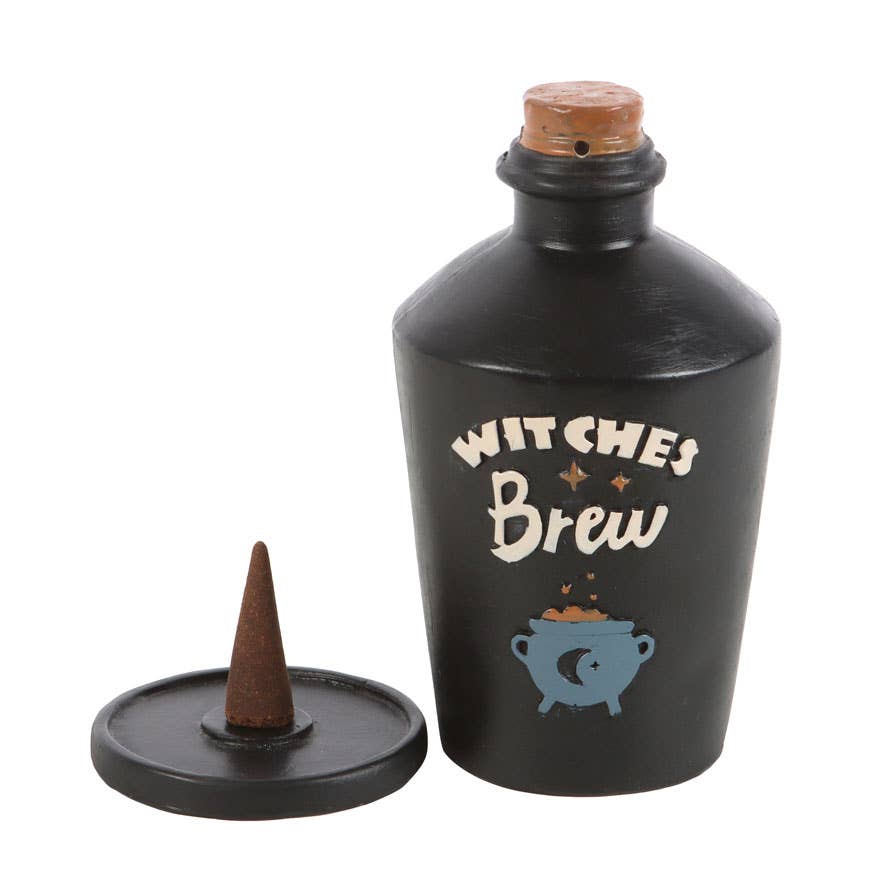 Witches Brew Potion Bottle Halloween Incense Cone Burner