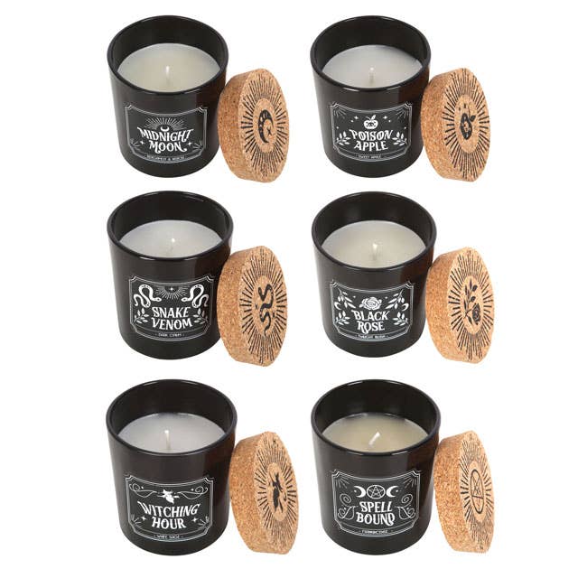 Set of 6 Midnight Ritual Gothic Candles