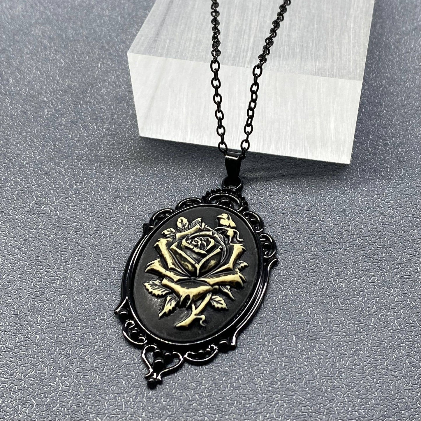 Gothic Style Pendant Black Necklace