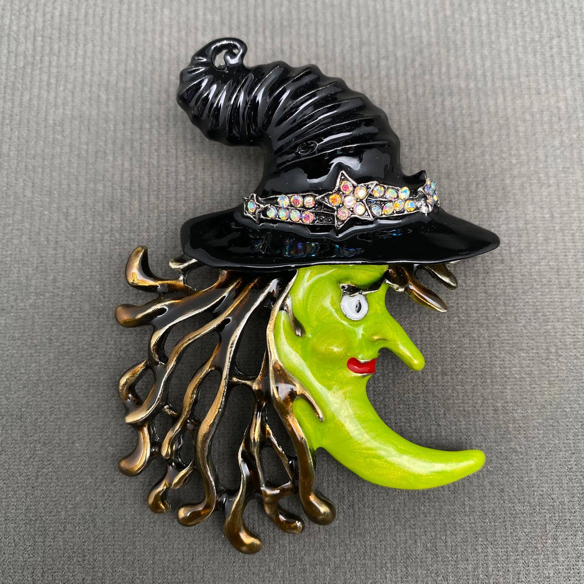 Moon Magic Witch Brooch