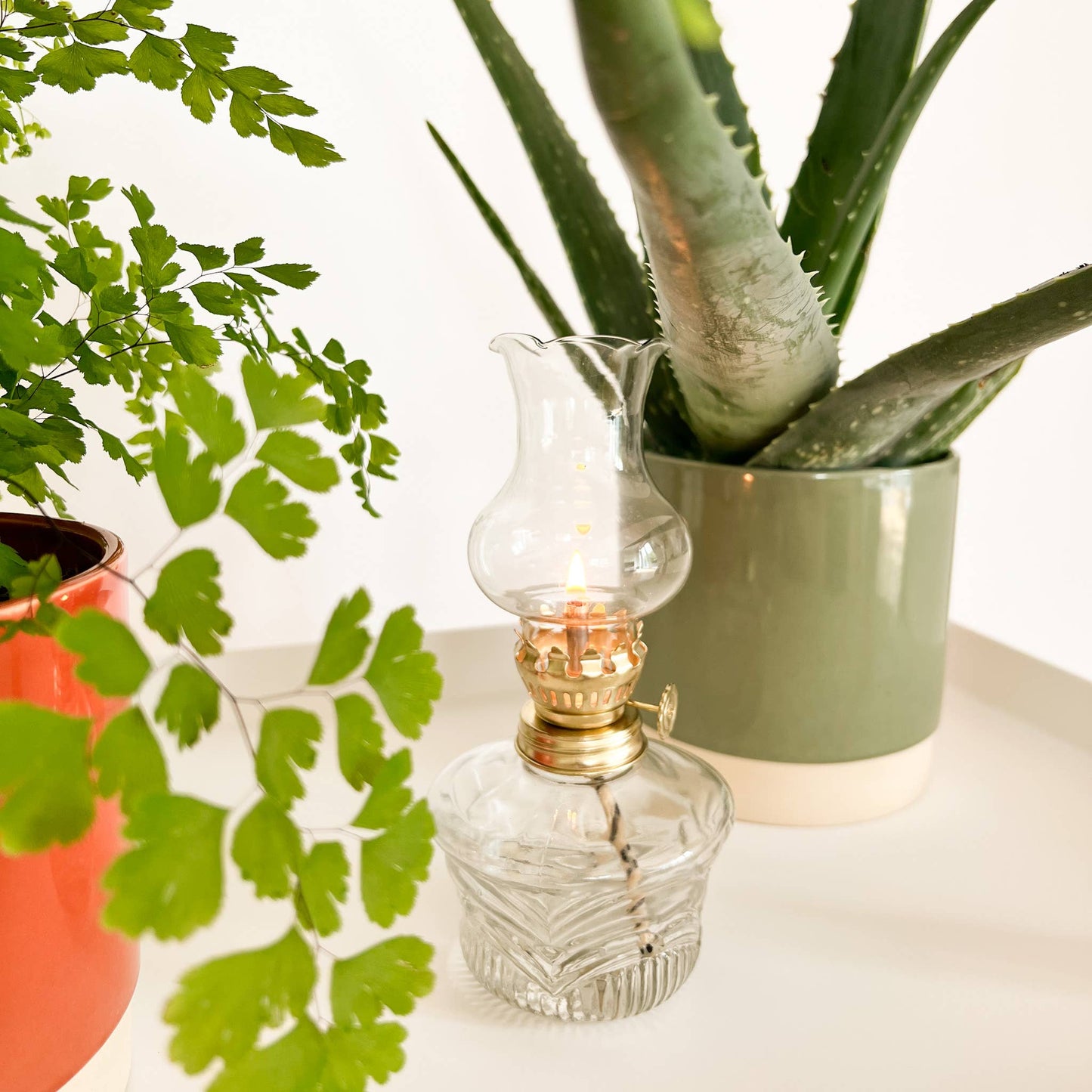Vintage style oil lamp