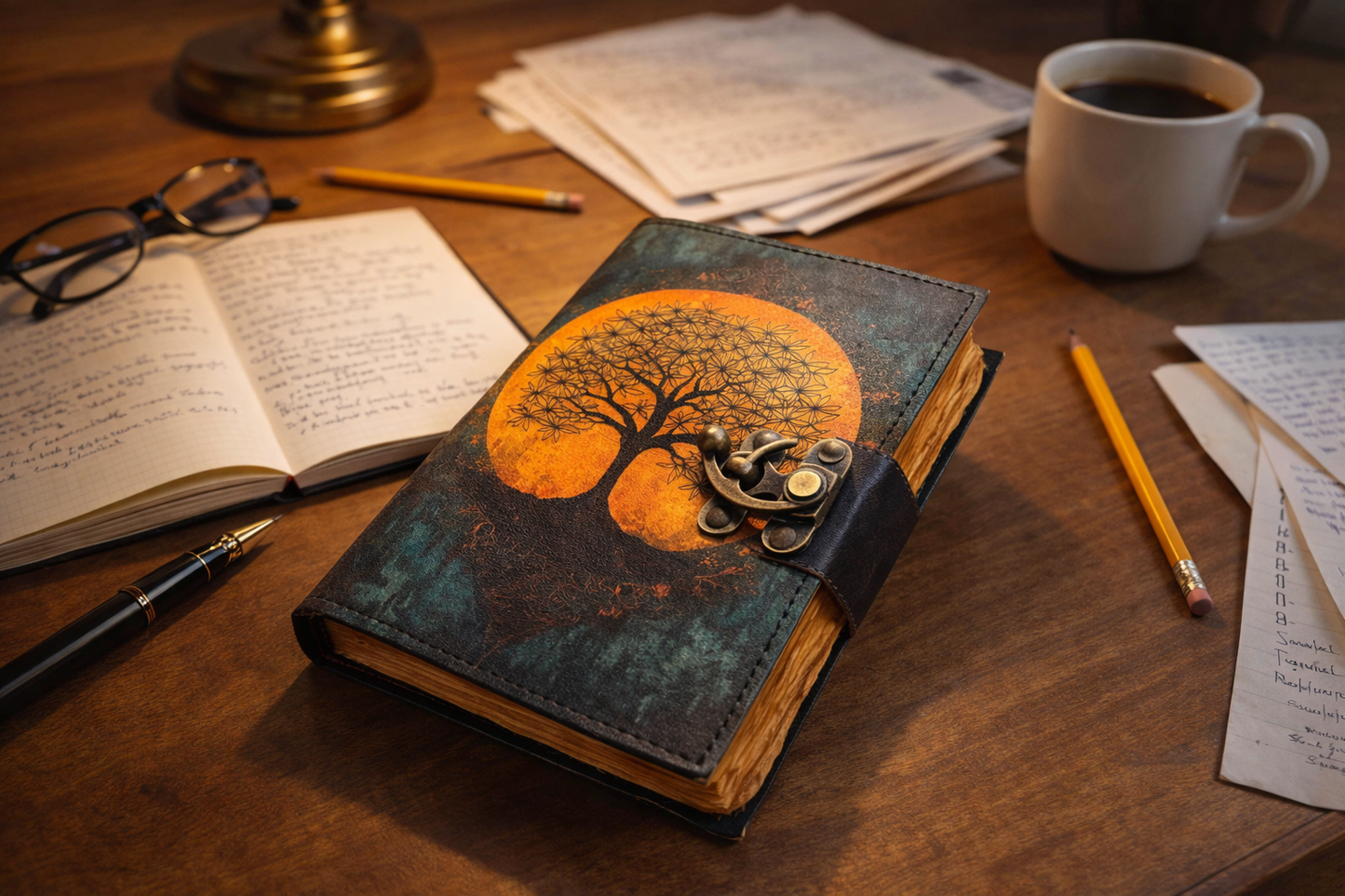 Leder Notizbuch Lebensbaum