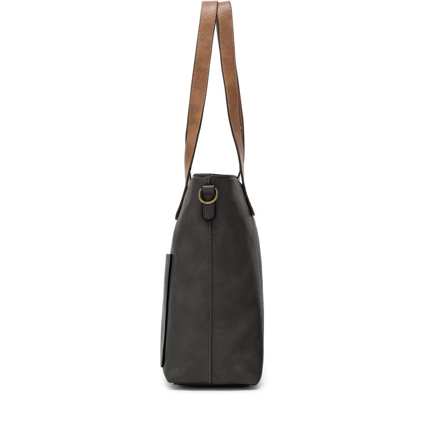 BERAUD - Women's shopper bag with shoulder strap: COFFEE BROWN