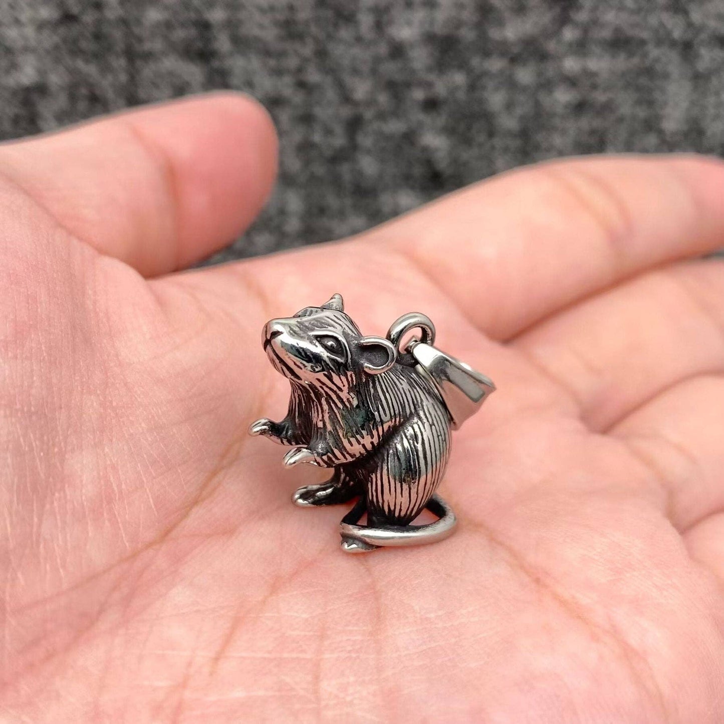 Stainless Steel Mouse Charm Pendant - MJ/MNP