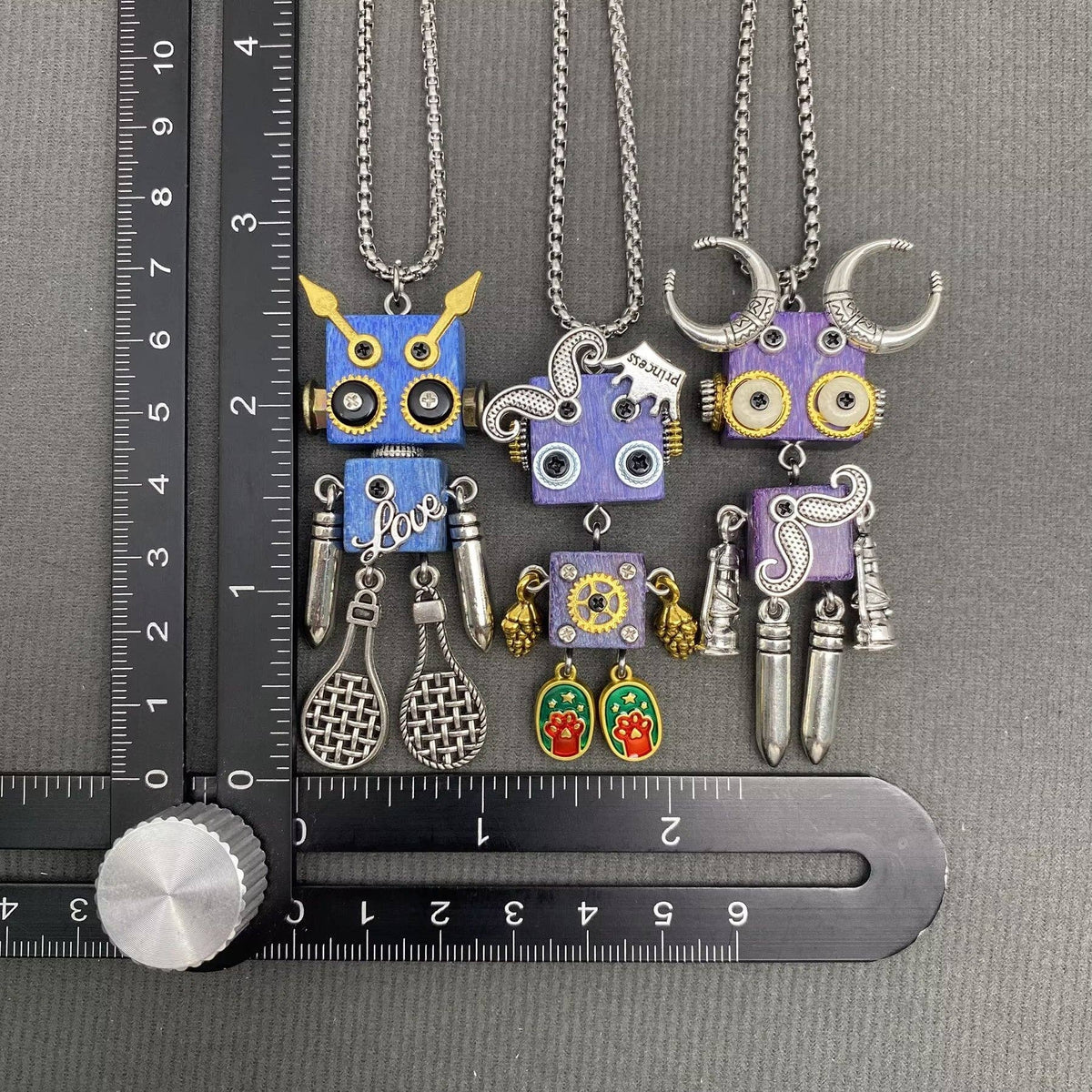 Multiple Styles Handmade Robot Charm Necklace - MIO72916