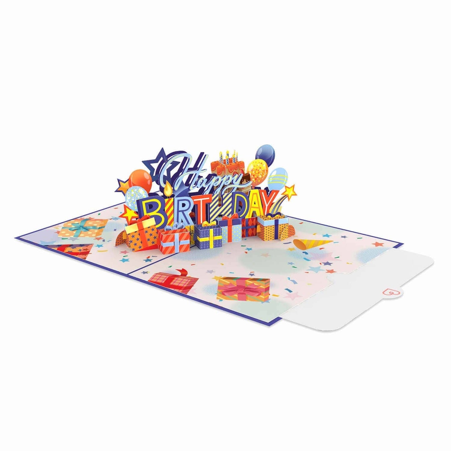 Happy Birthday (blue) pop-up card