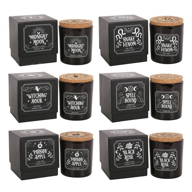 Set of 6 Midnight Ritual Gothic Candles