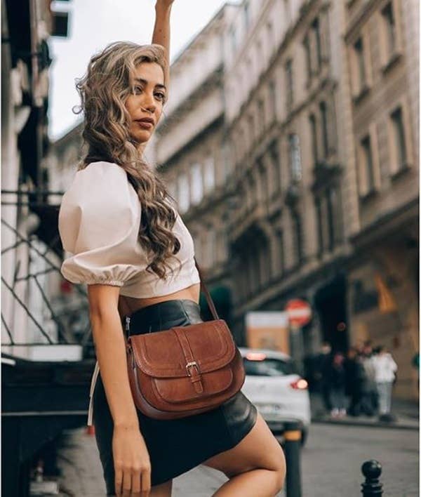 Leather Small Saddle Purse and Boho Cross Body bag