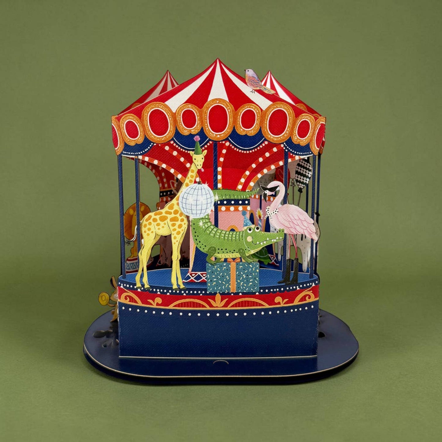 LTC012 — Carousel Animals Pop-Up Card