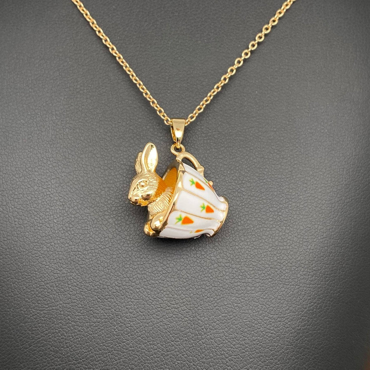 Various Styles of Small Animals In A Teacup Charm Necklace