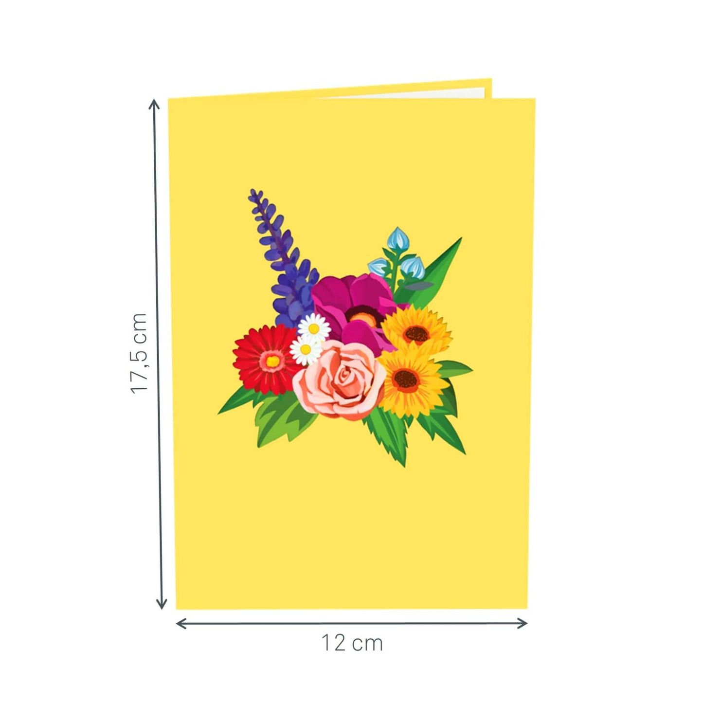Colourful flower basket pop-up card | greeting card, greeting card