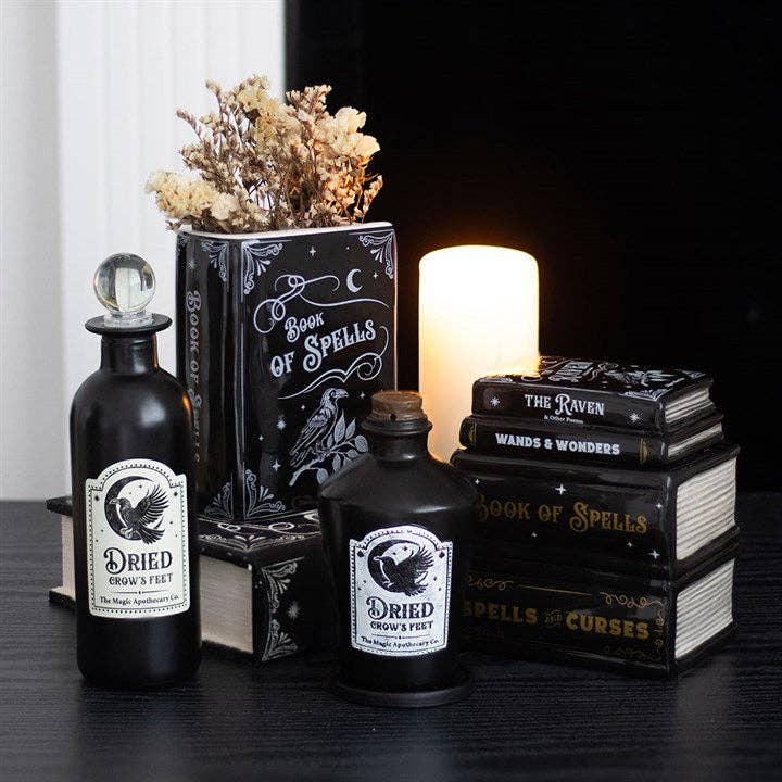 Book of Spells Gothic Flower Vase