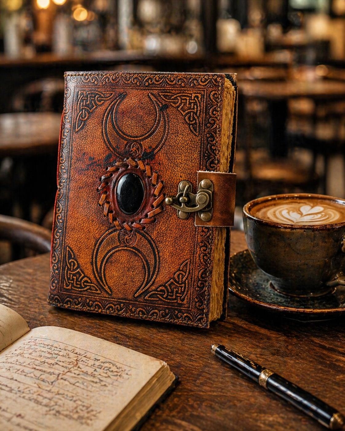 Vintage Leather Journal With Lock Travel Diary Gift for Men