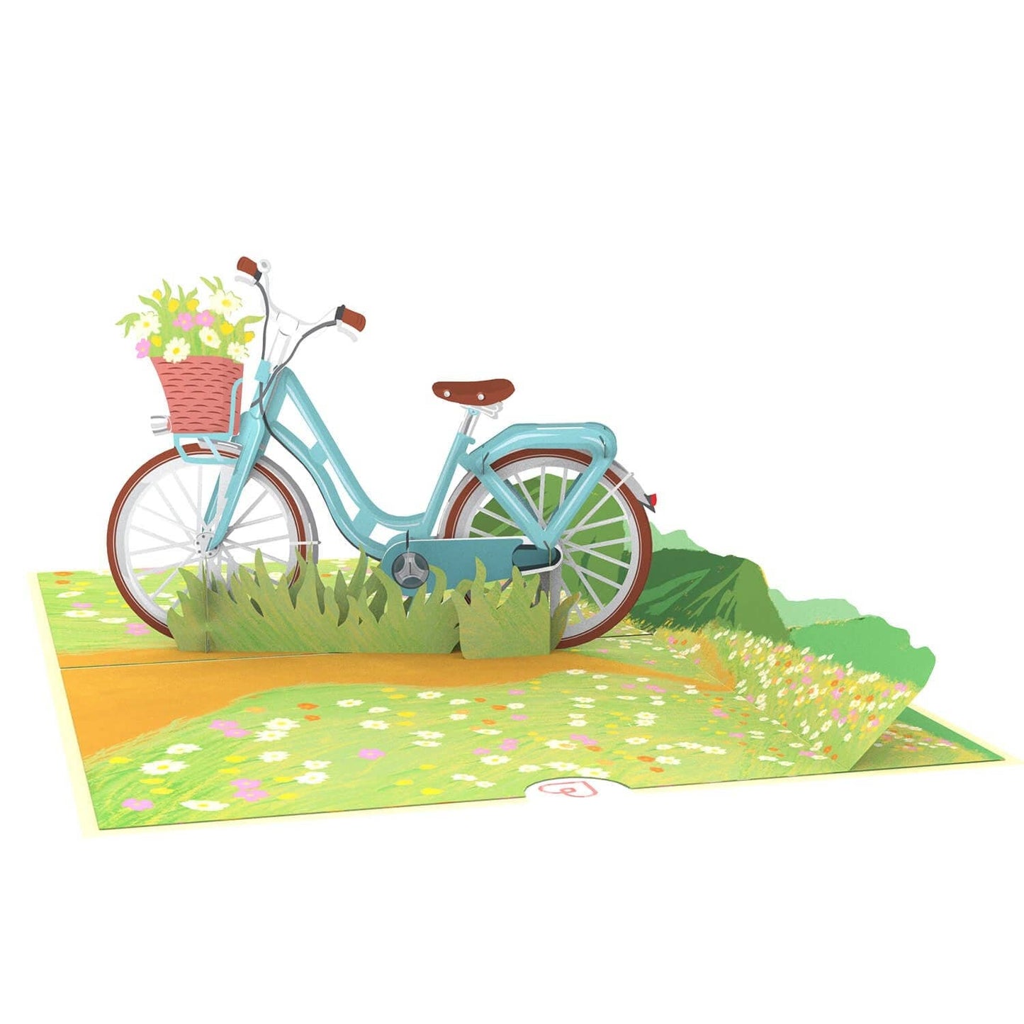 Bicycle with flower pop-up card