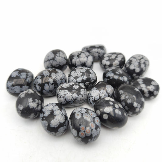 Tumbled Stones - Snowflake Obsidian (200 g)