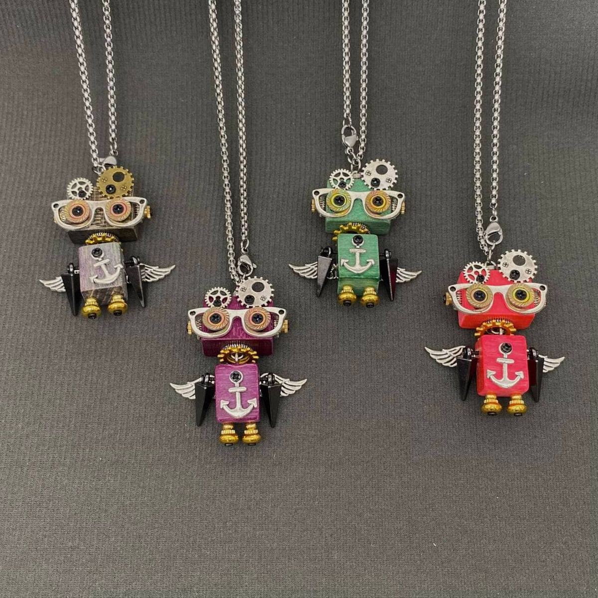 Multiple Styles Handmade Robot Charm Necklace - MIO72915