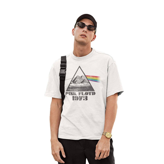 Pink Floyd T-shirt - pink floyd 1973: White / XL