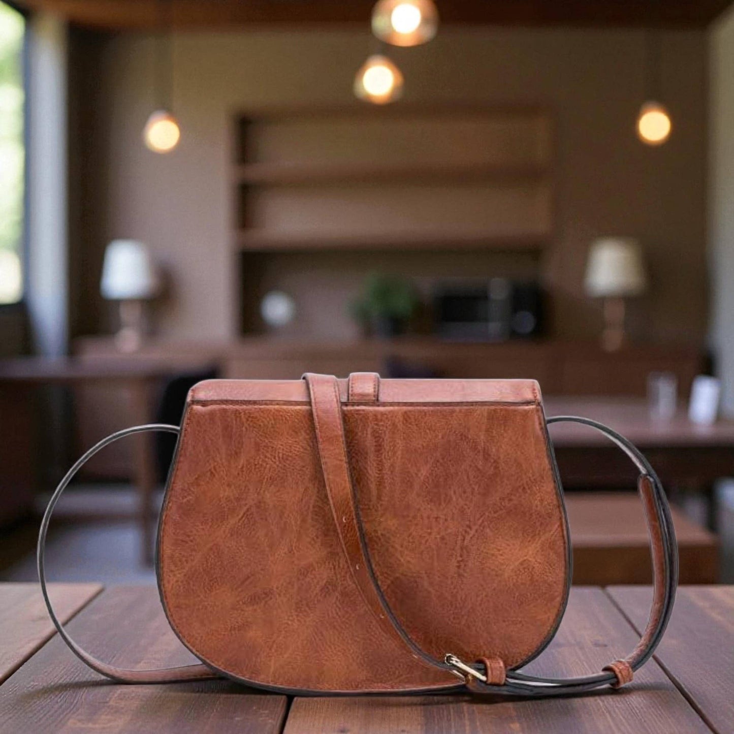 Leather Small Saddle Purse and Boho Cross Body bag