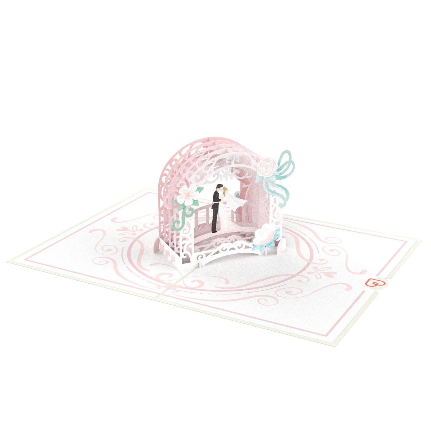 Bride and groom pop-up card | 3D wedding card, greeting card