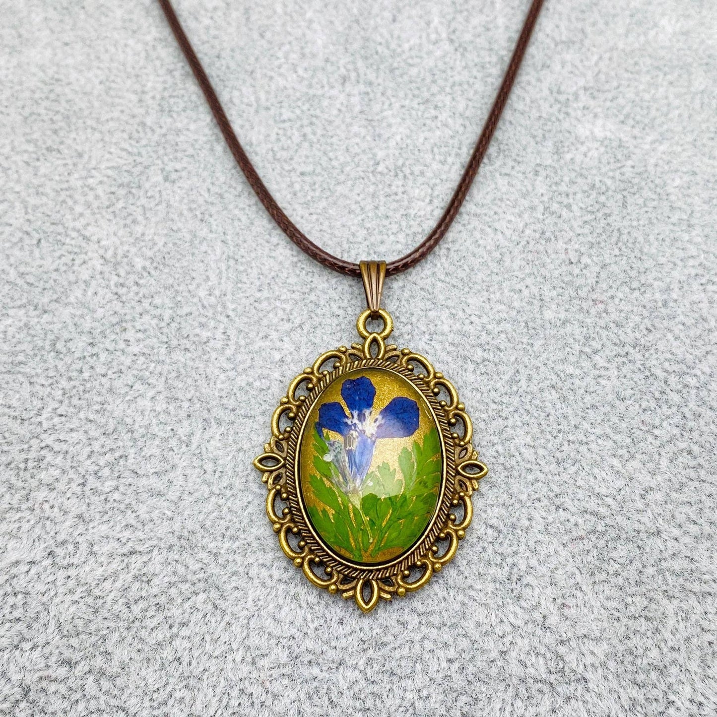 Palace Style Dried Flowers Floral Vintage Charm Necklace