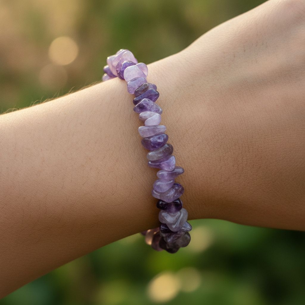 Baroque bracelet in natural amethyst (Women's/Children's Collection)