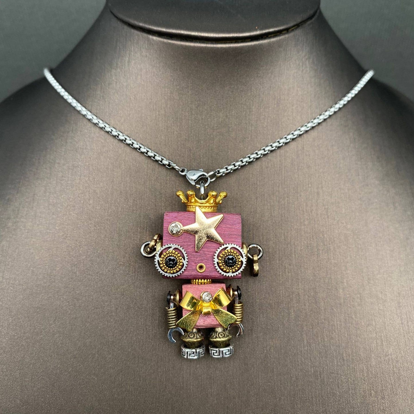 Multiple Styles Handmade Robot Charm Necklace - MIO68929