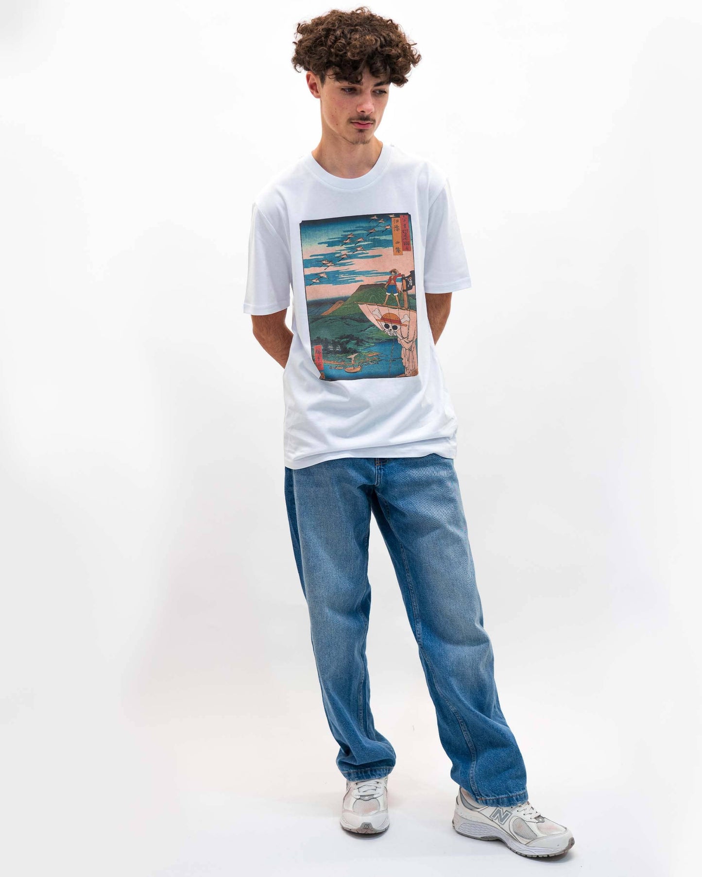 Floating Pirate Tee - One Piece Luffy Tee: White / XL