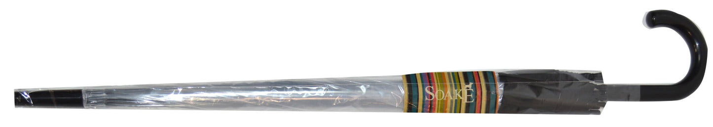 Everyday Walking Stick Style Clear Dome Umbrella with White: White