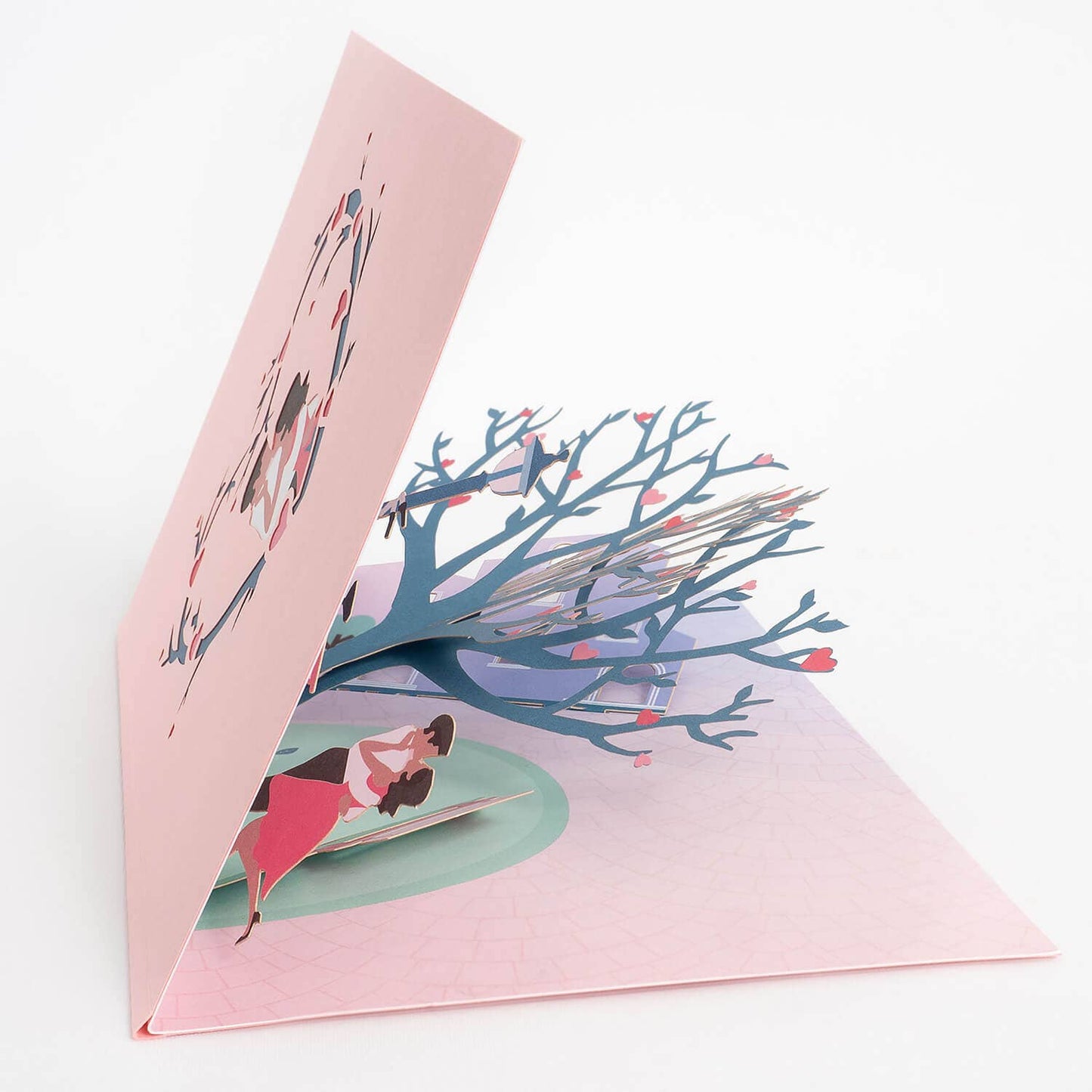 Loving couple pop-up card