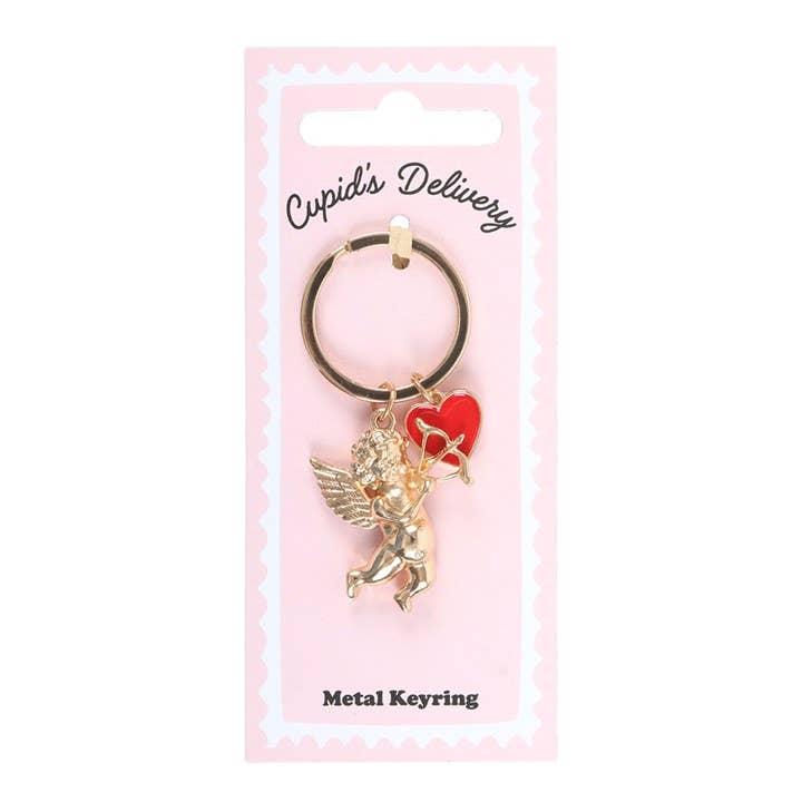 Cupid's Delivery Valentine's Day Cherub Keyring