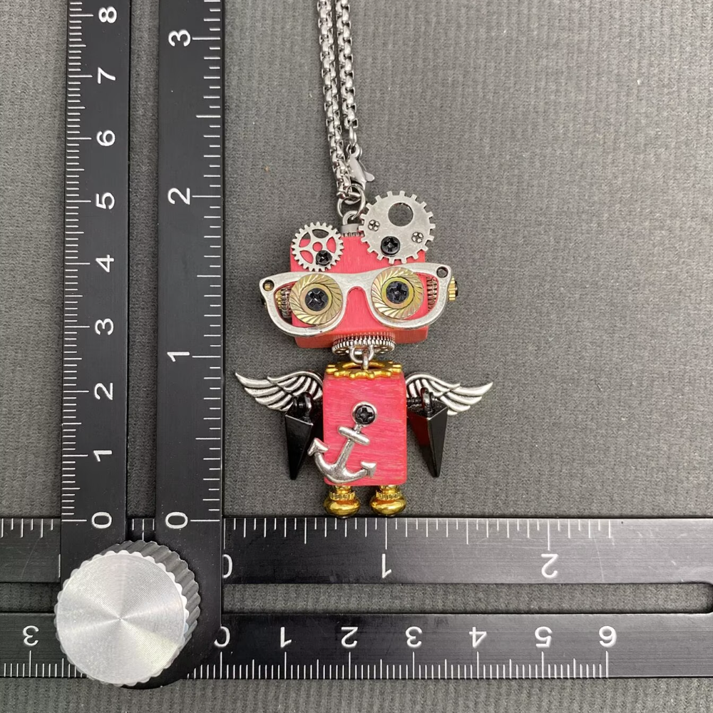Multiple Styles Handmade Robot Charm Necklace - MIO72915