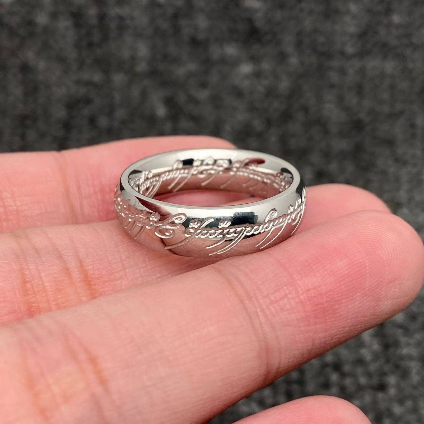 The Lord of The Rings 6mm Stainless Steel Ring - MJ/MR