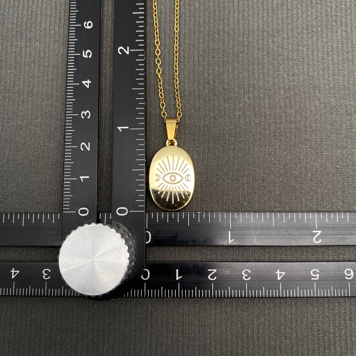 Sun & Moon & Star Locket 18K Gold Plated Charm Necklaces -MS