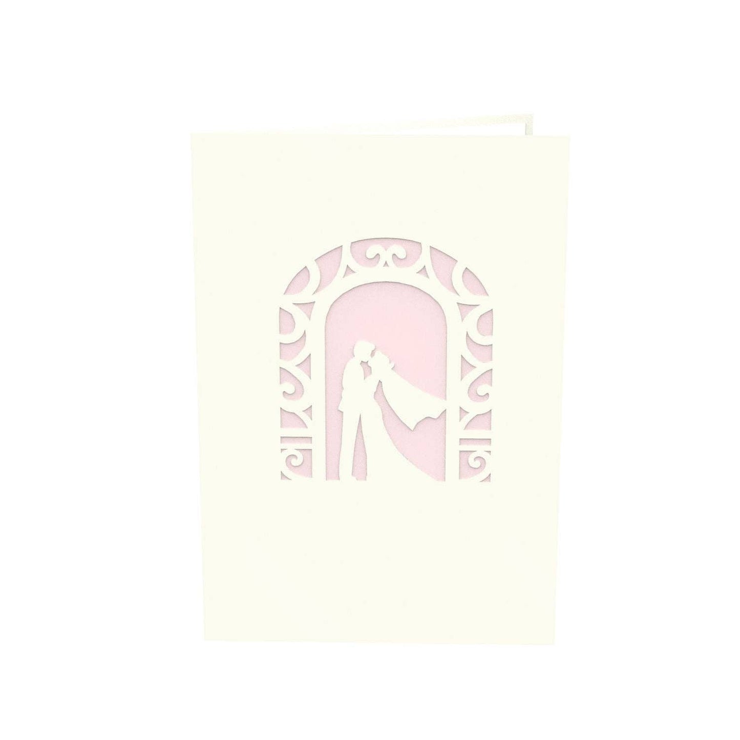 Bride and groom pop-up card | 3D wedding card, greeting card